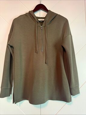 Cable & Gauge Olive Green Studio Pullover